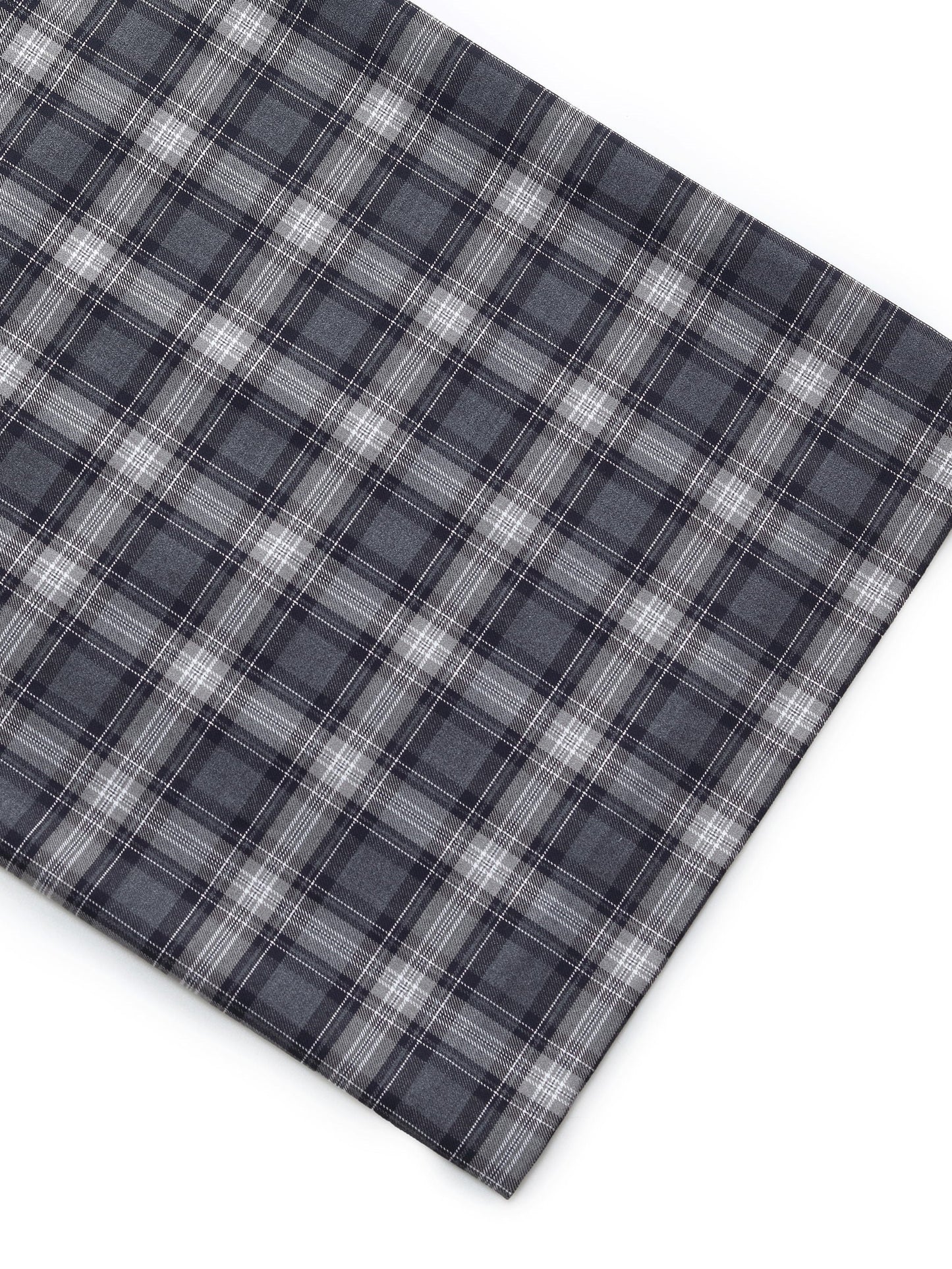 Plaid Loose Wide Leg Women Pants With Leather Belt