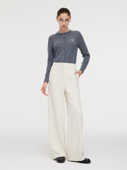 High-Waisted Stretch Wide Leg Women Knit Pants