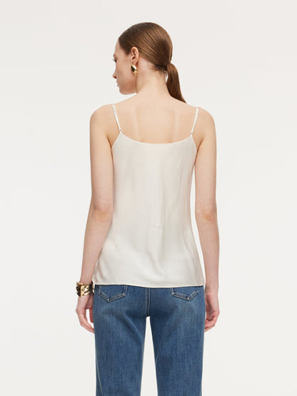 22MM Mulberry Silk Cowl Neck Women Camisole With Scrunchie
