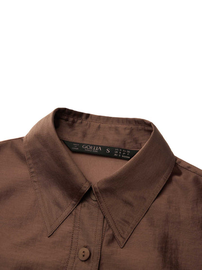 Tencel Blend Women Sheer Cropped Jacket