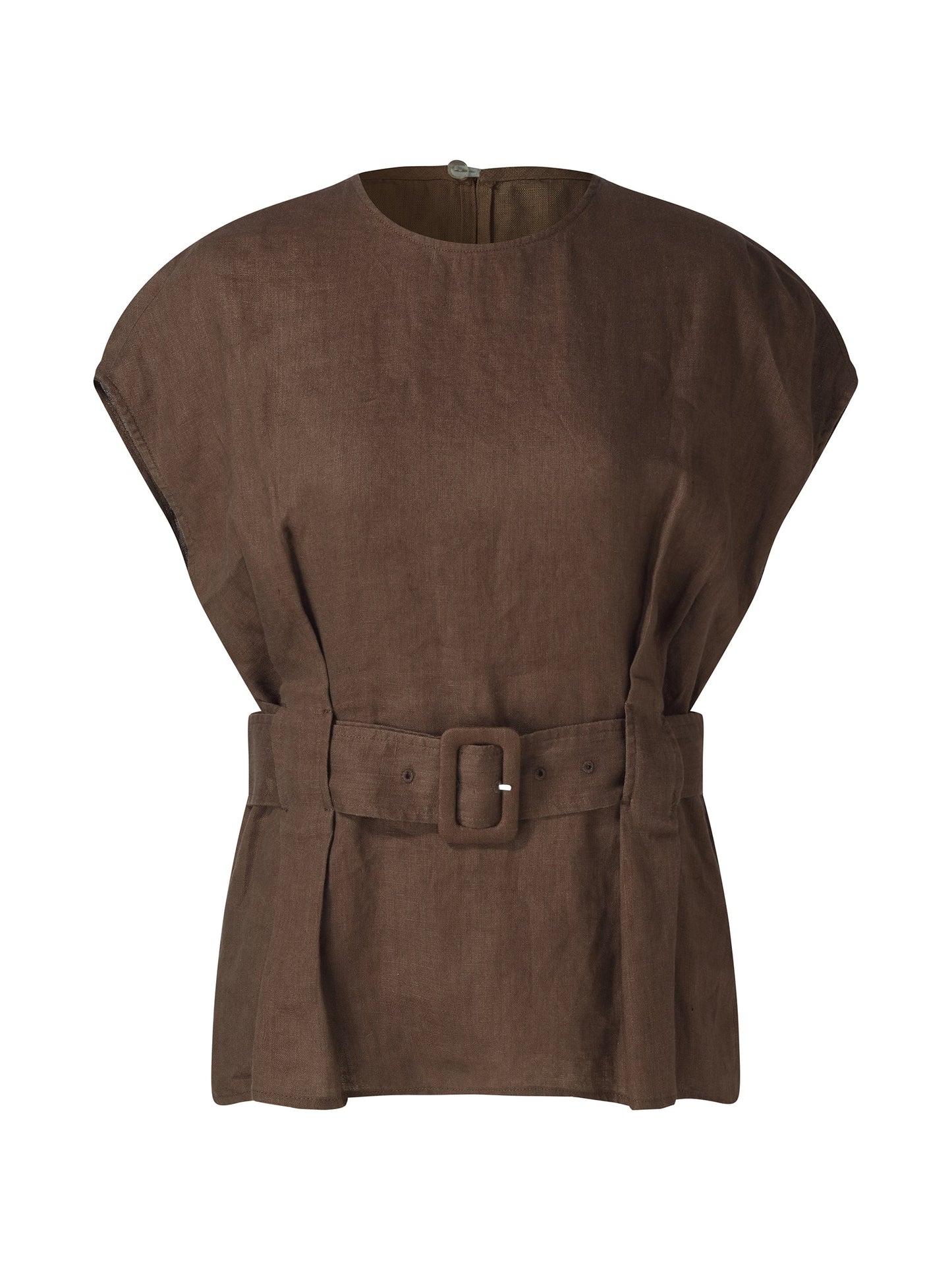 100% Linen Blouse And Pants Two-Piece Set