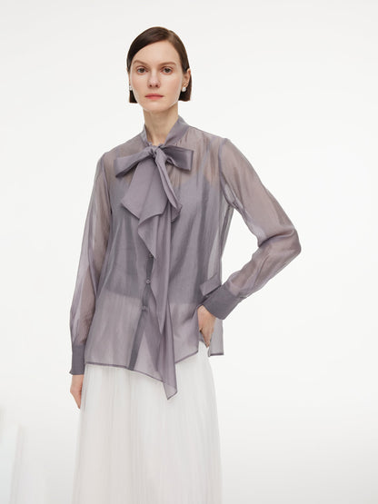 [Preview] Front Knot Women Shirt With Knit Camisole