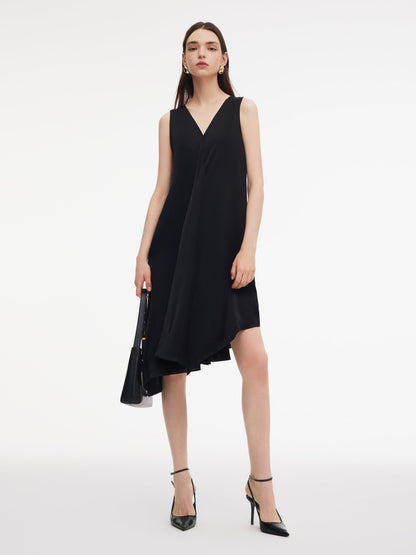 Triacetate Blend Women Sleeveless Reversible Midi Dress