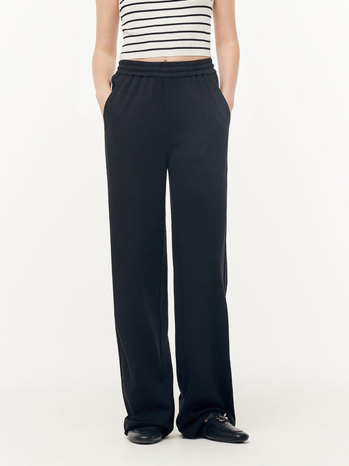 Triacetate Women Knit Straight-Leg Pants