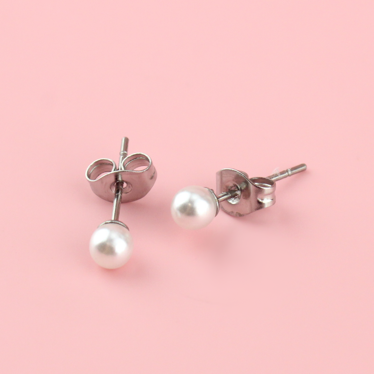4mm Pearl Stud Earrings