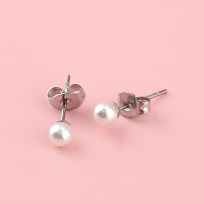 4mm Pearl Stud Earrings