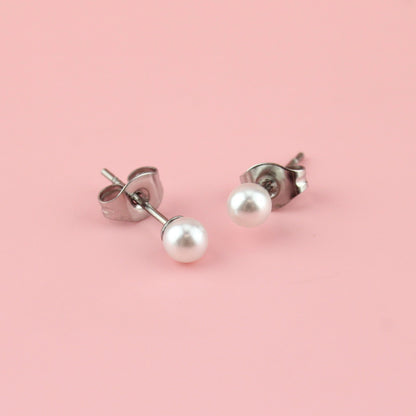 4mm Pearl Stud Earrings
