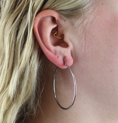 50mm Stainless Steel Hoop Earrings