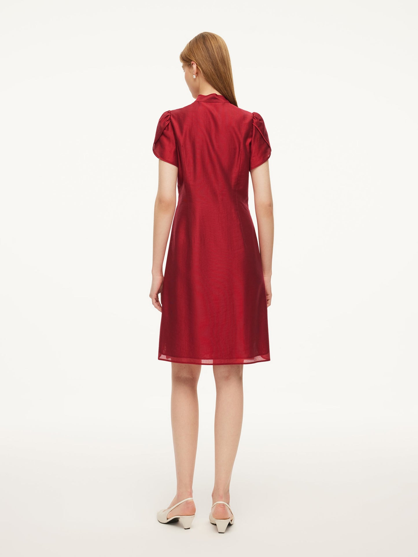 Tencel Blend Women Qipao Mini Dress