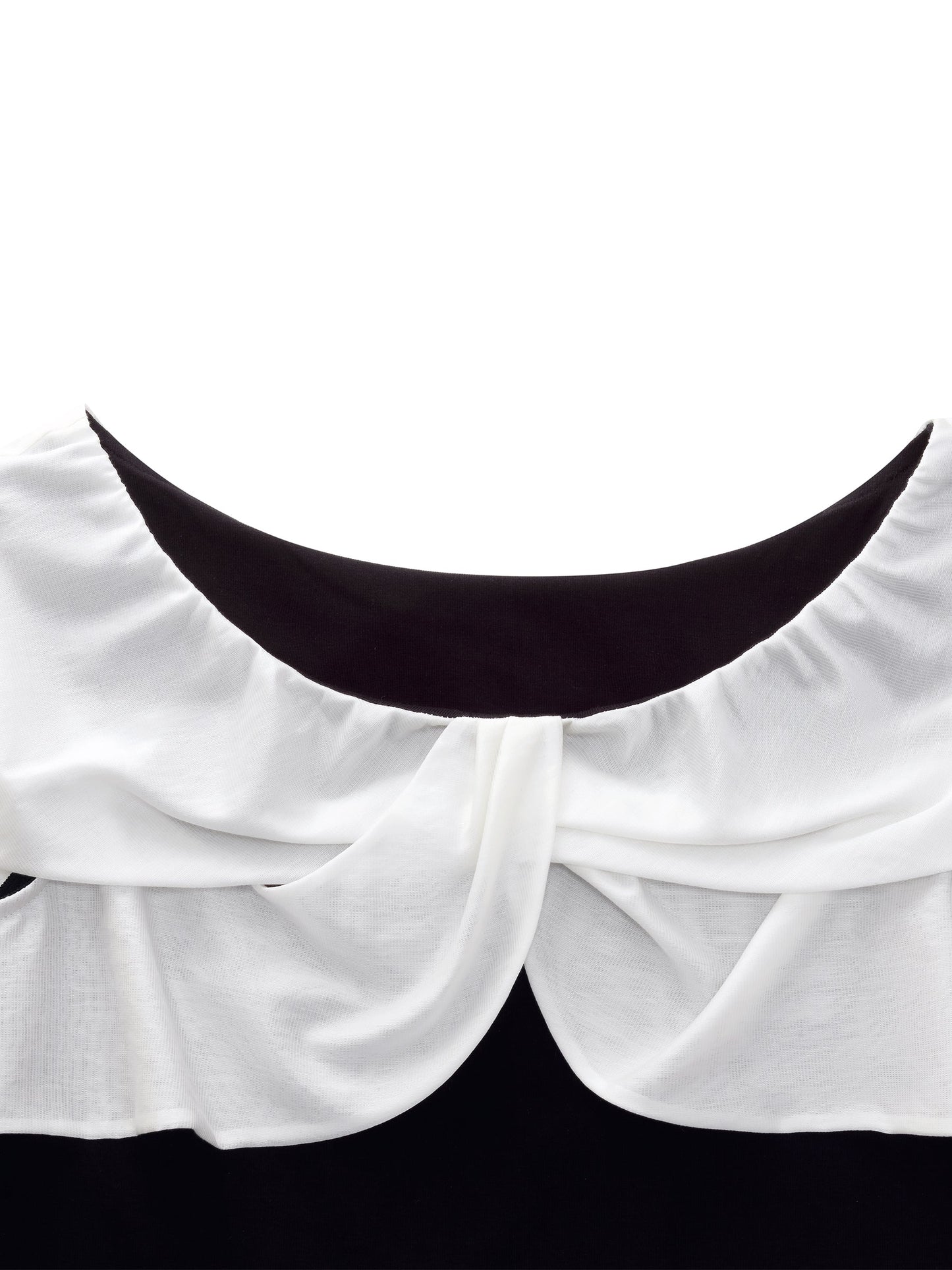 Tencel Blend Patchwork Bow Neck Women Knit Top