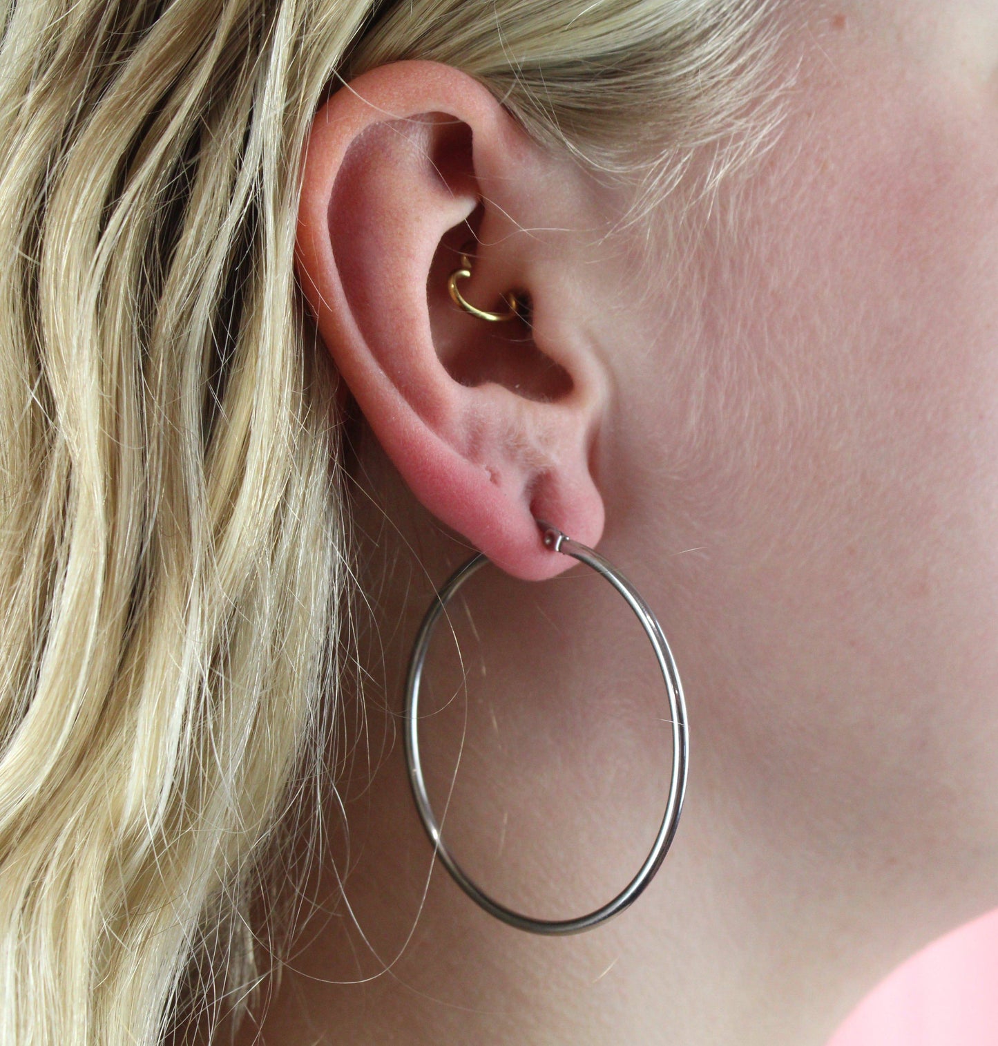 50mm Stainless Steel Hoop Earrings