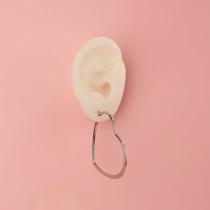 50mm Heart Hoops (Stainless Steel)