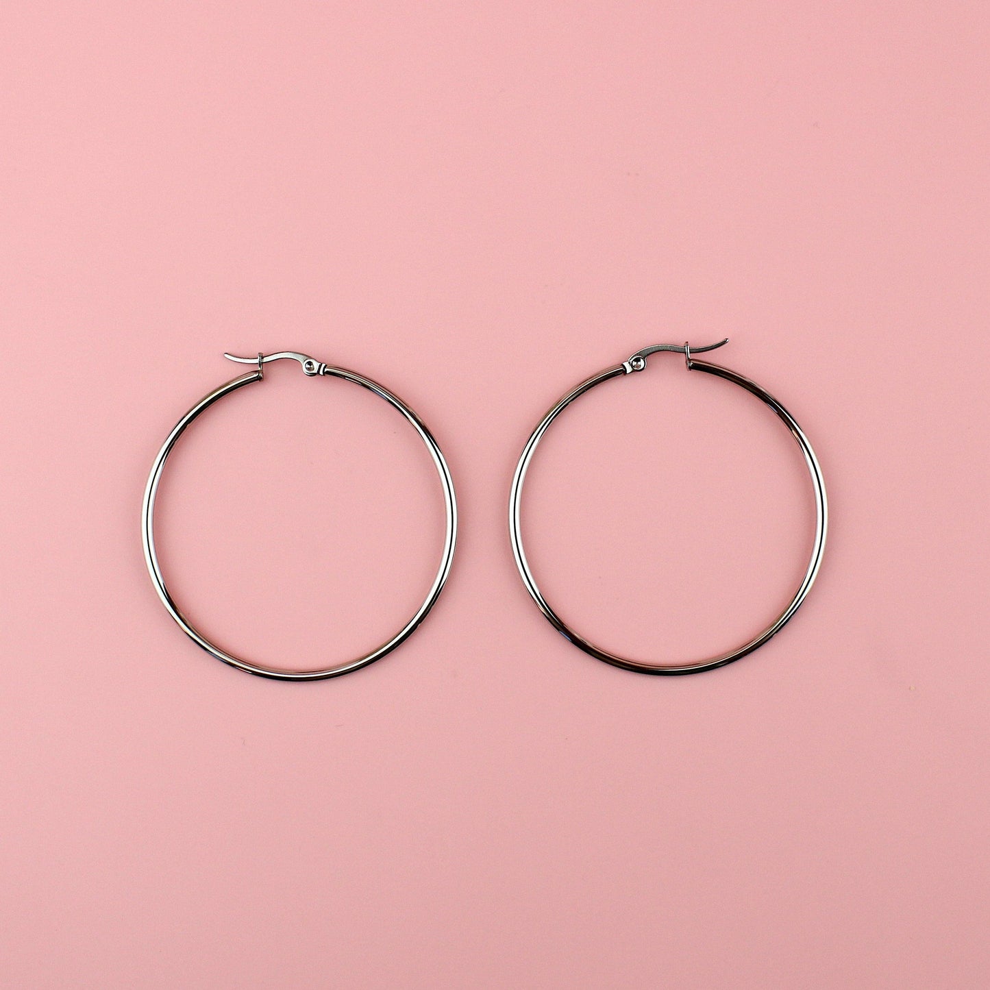 50mm Stainless Steel Hoop Earrings