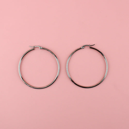 50mm Stainless Steel Hoop Earrings