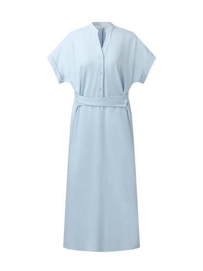 100% Acetate Adjustable Waist Women Midi Dress