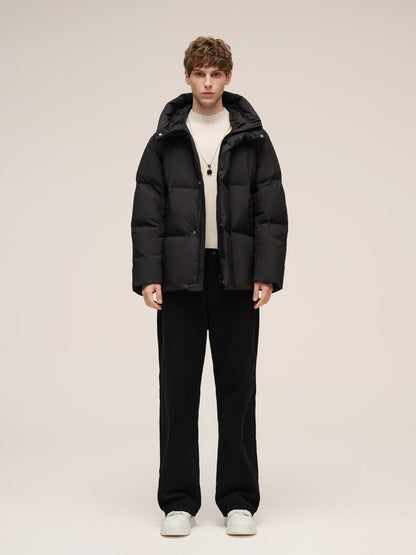 Loose Unisex Hooded Goose Down Jacket