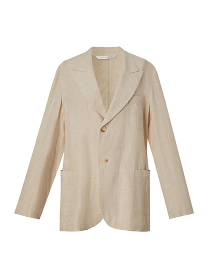 100% Linen Loose Fit X-Line Unisex Blazer