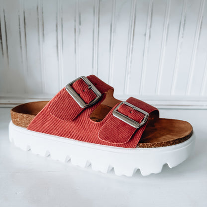 Jazmin Flatform Sandal - Rust