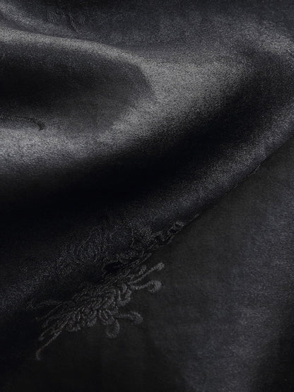 19MM Xiang Yun Silk Jacquard Women Self-Tie Belt Maxi Dress