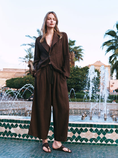 100% Linen Loose Fit X-Line Unisex Blazer