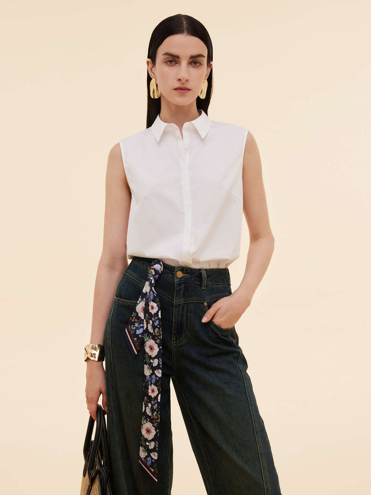 100% Mulberry Silk Anemone And Brown Acorn Print Women Scarf