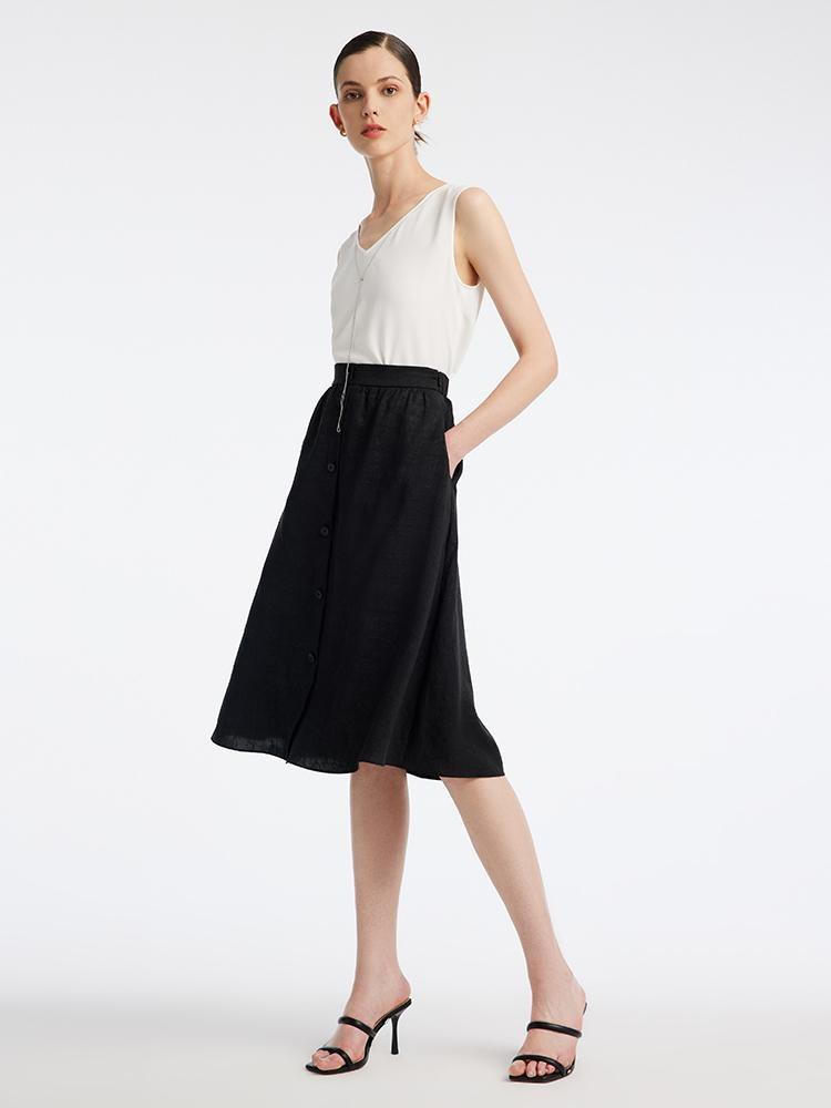 Xiang Yun Silk Knee-Length Women Skirt