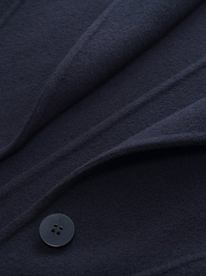 100% Wool Double-Faced Gathered Waist Women Overcoat