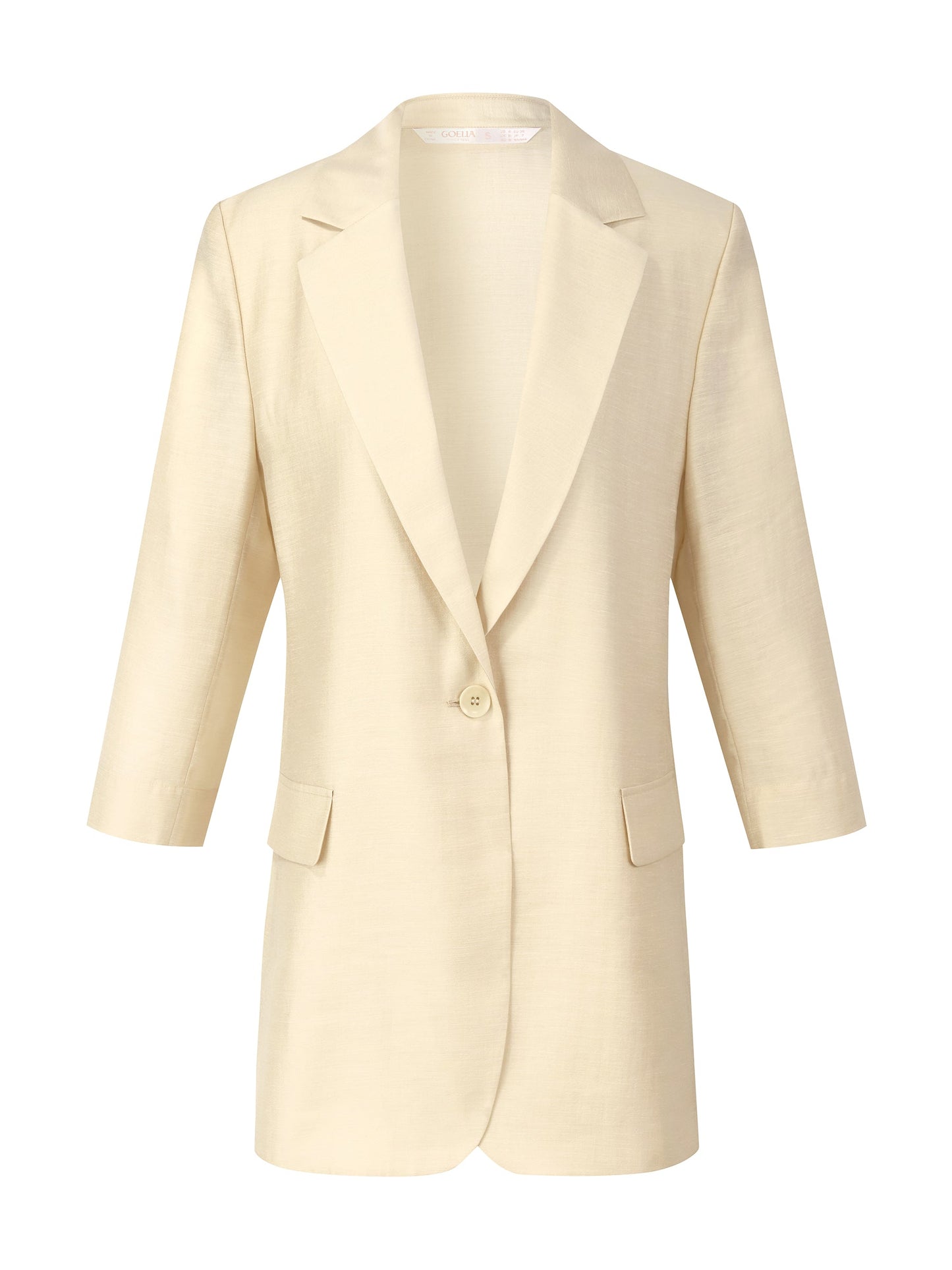 Tencel Acetate Blend Women 3/4 Sleeve Blazer