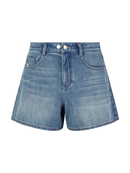 100% Cotton Denim A-Line Women Shorts