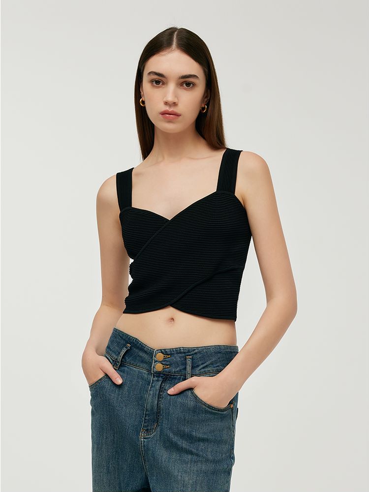 Crossover Women Knitted Tank Top