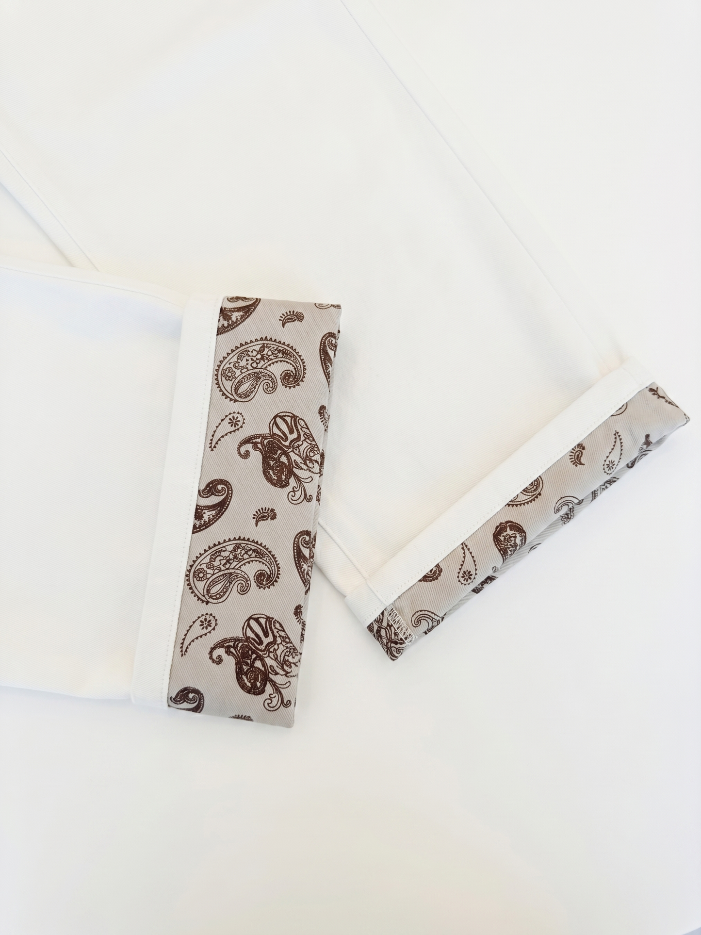 Cotton Denim Paisley-Detail Women Curved Leg Jeans