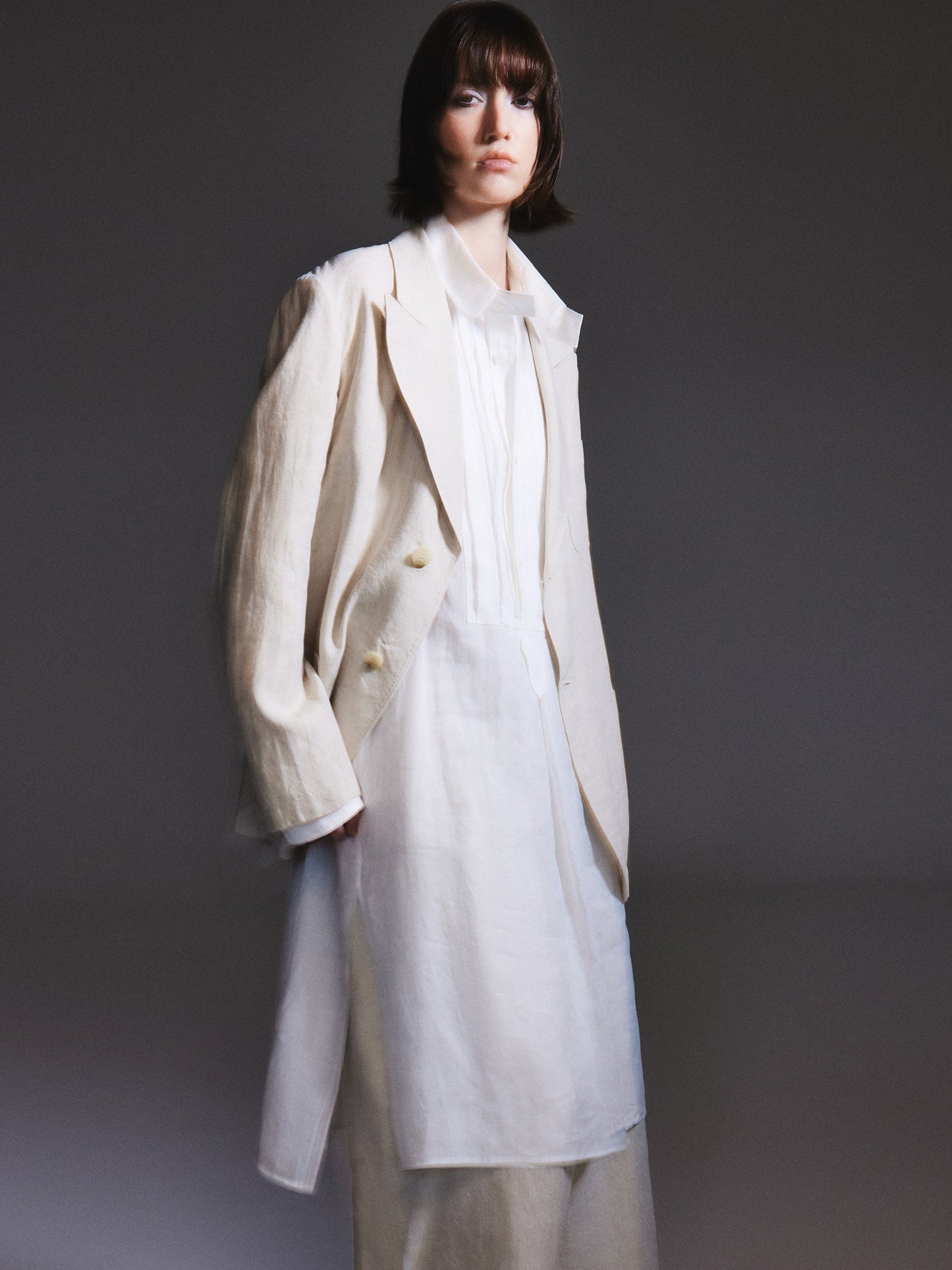 100% Linen Loose Fit X-Line Unisex Blazer