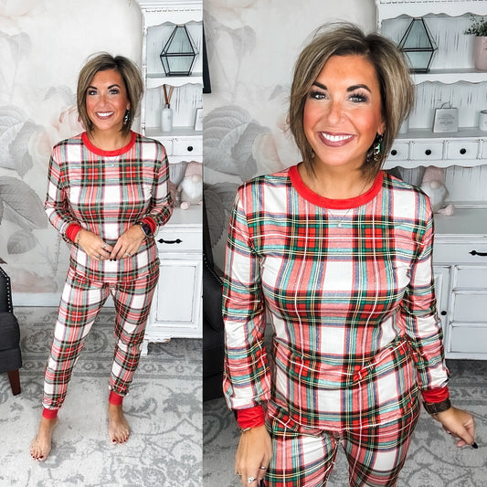 Mrs. Claus Plaid Christmas Pajamas