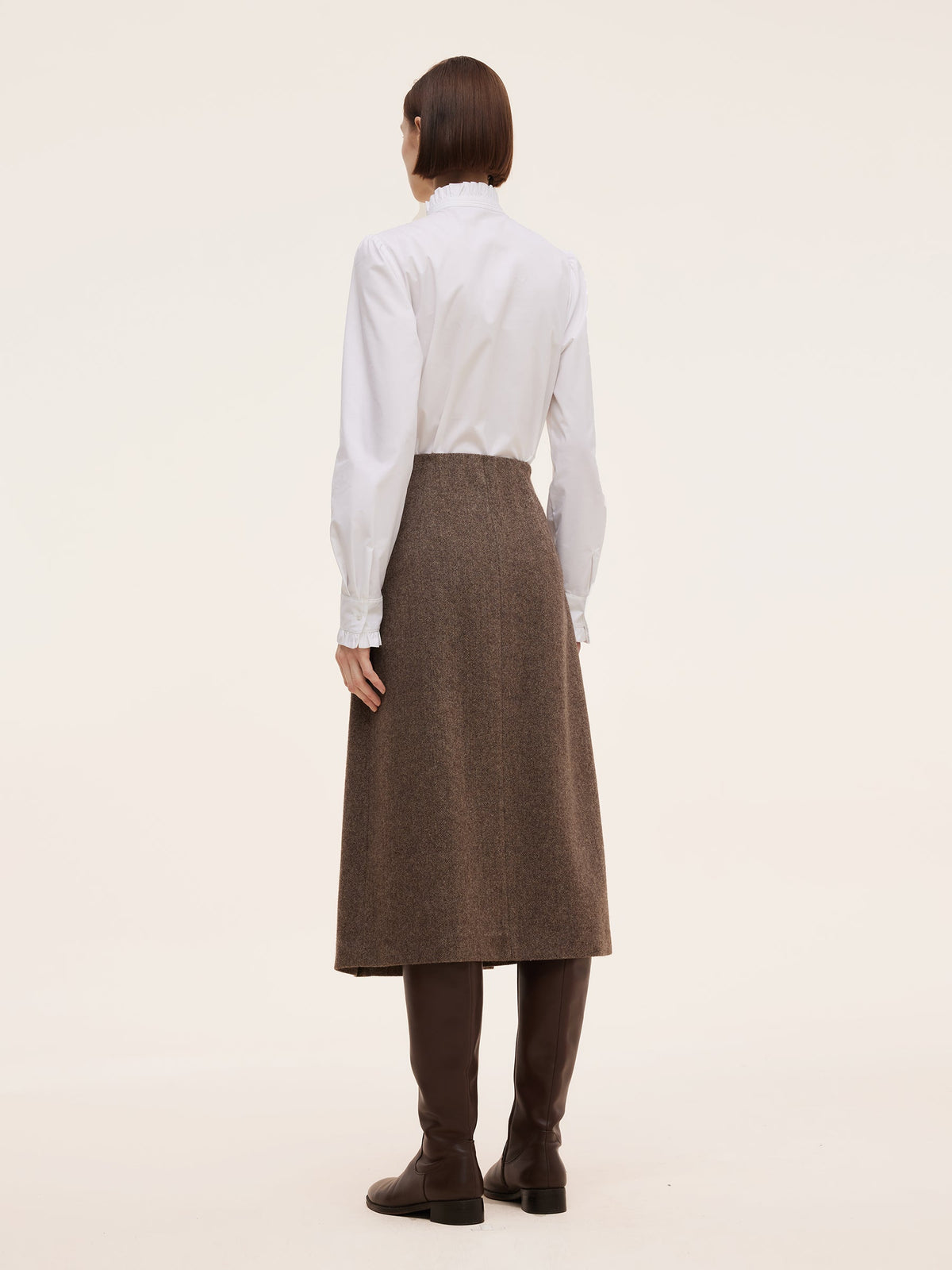 100% Washable Wool A-Line Women Skirt