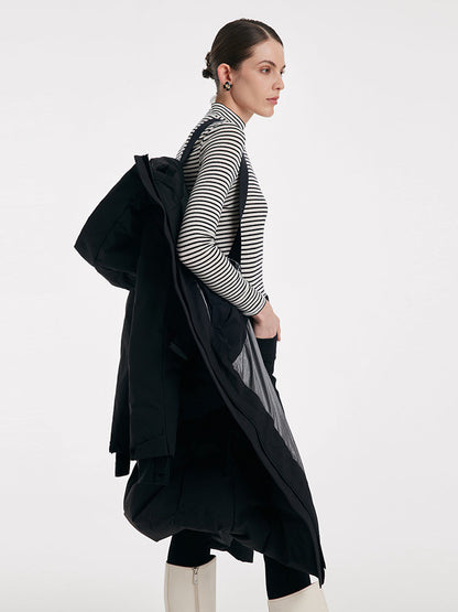 Long Hooded Goose Down Garment