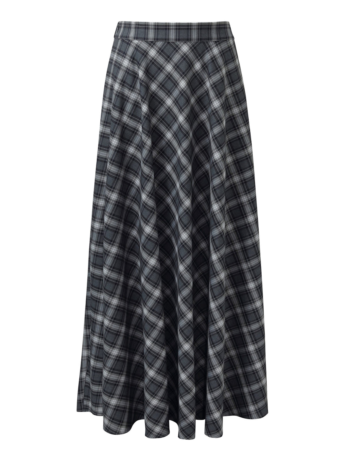 Plaid Women A-Line Skirt With Scrunchie