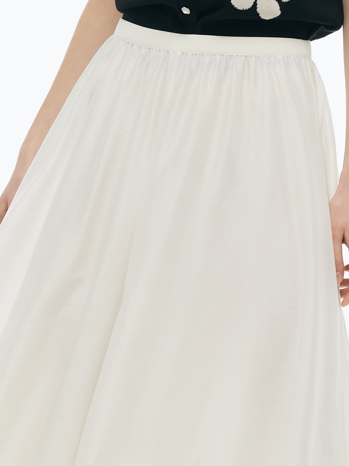 Tencel Blend A-Line Elastic Waist Women Culottes