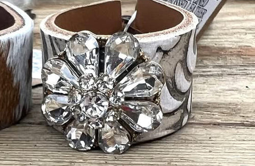Crystal Blossom Statement Cuff by Sandra Ling Designs