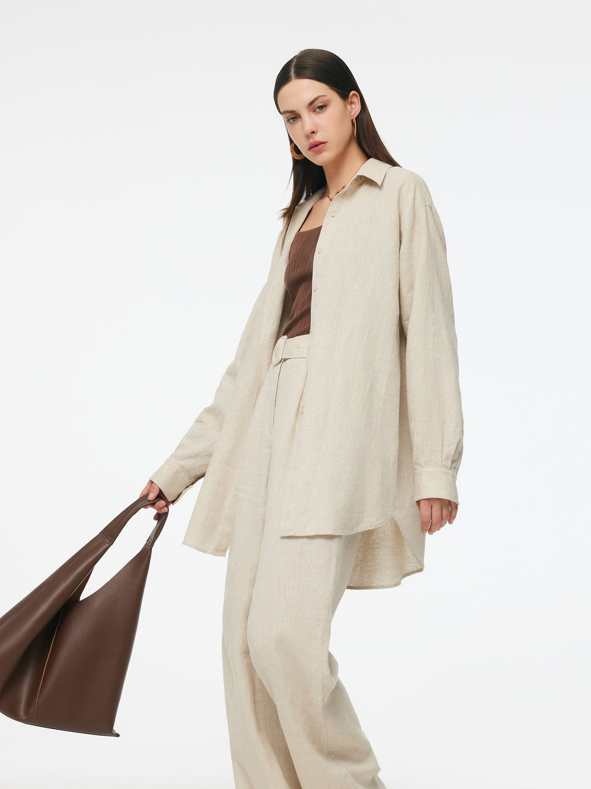 100% Linen Women Oversized Shirt