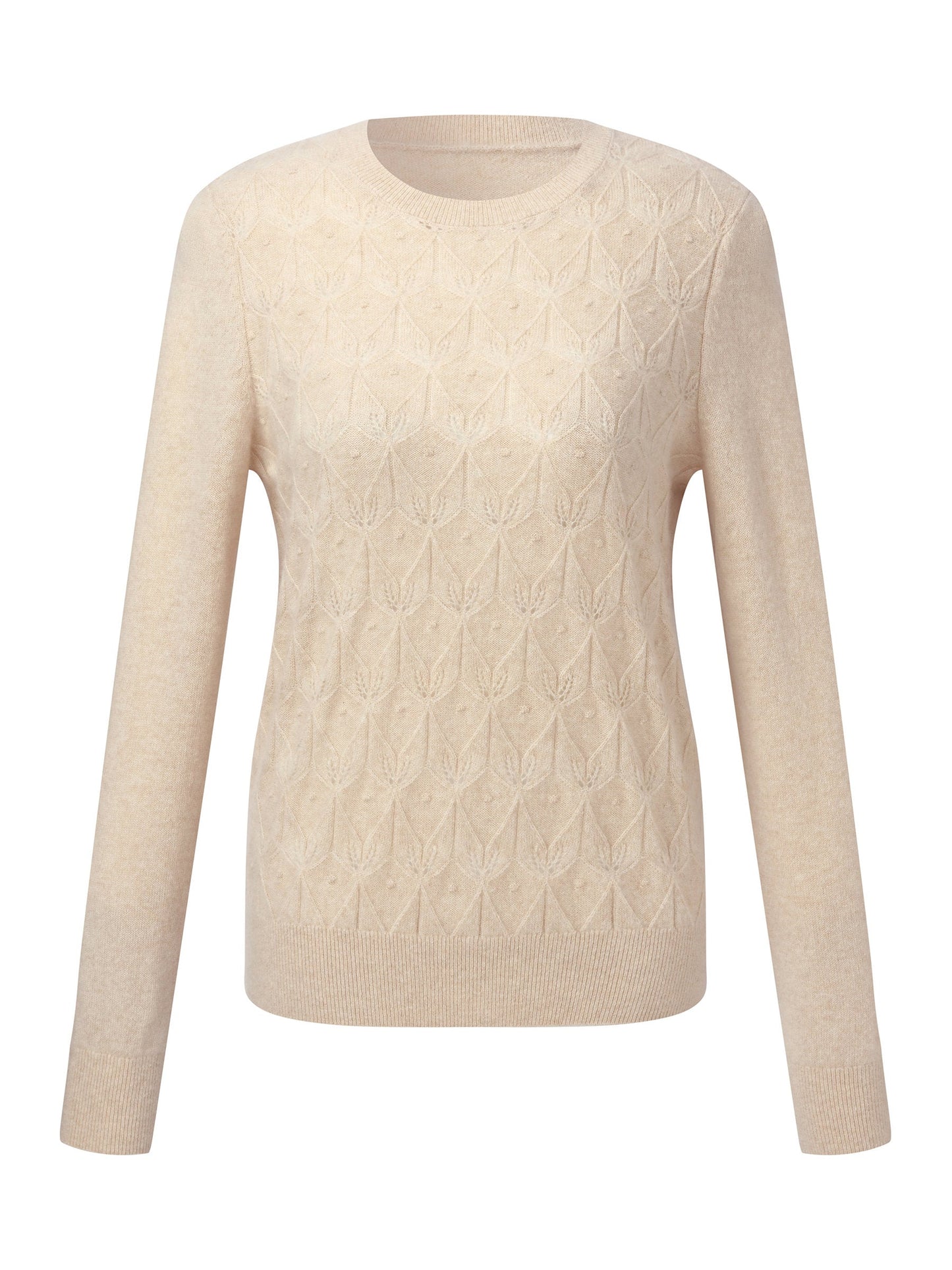 100% Cashmere Jacquard Women Sweater
