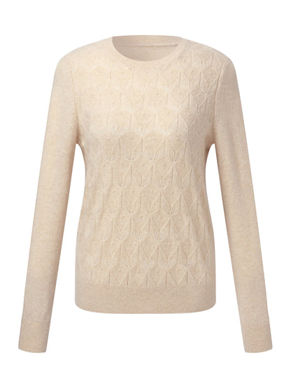100% Cashmere Jacquard Women Sweater
