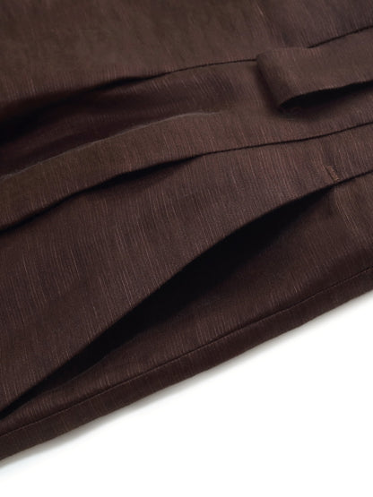 Tencel Linen Blend Women Straight Leg Pants