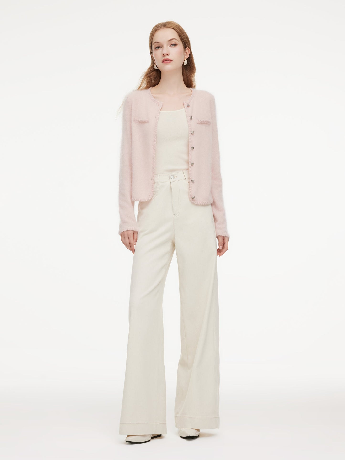 [Preview] 100% Brushed Cashmere Women Cardigan
