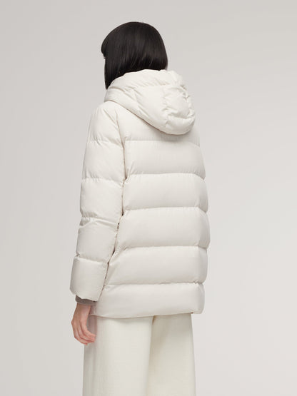 H-Line Windproof Hooded Goose Down Coat