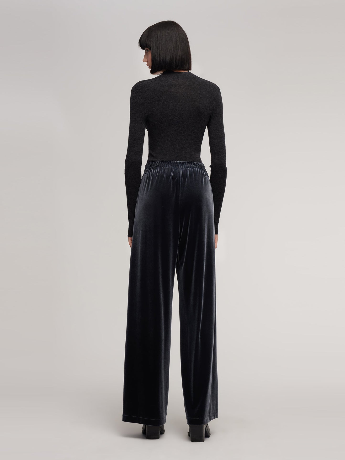 Velvet Straight Wide Leg Women Pants