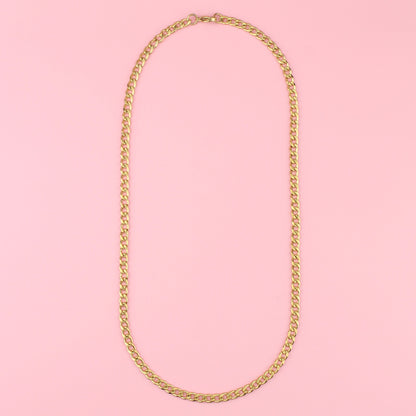 5mm Thick Curb Chain (Gold Plated)