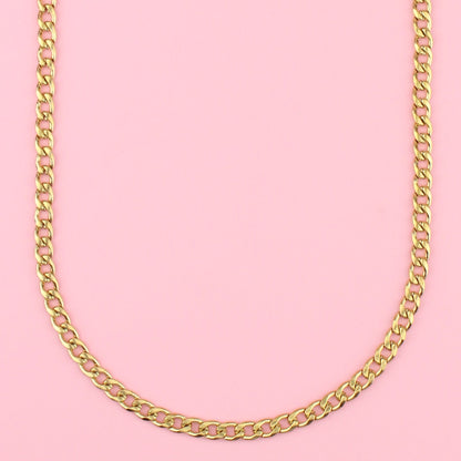 5mm Thick Curb Chain (Gold Plated)