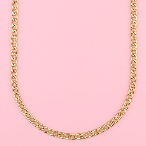 5mm Thick Curb Chain (Gold Plated)