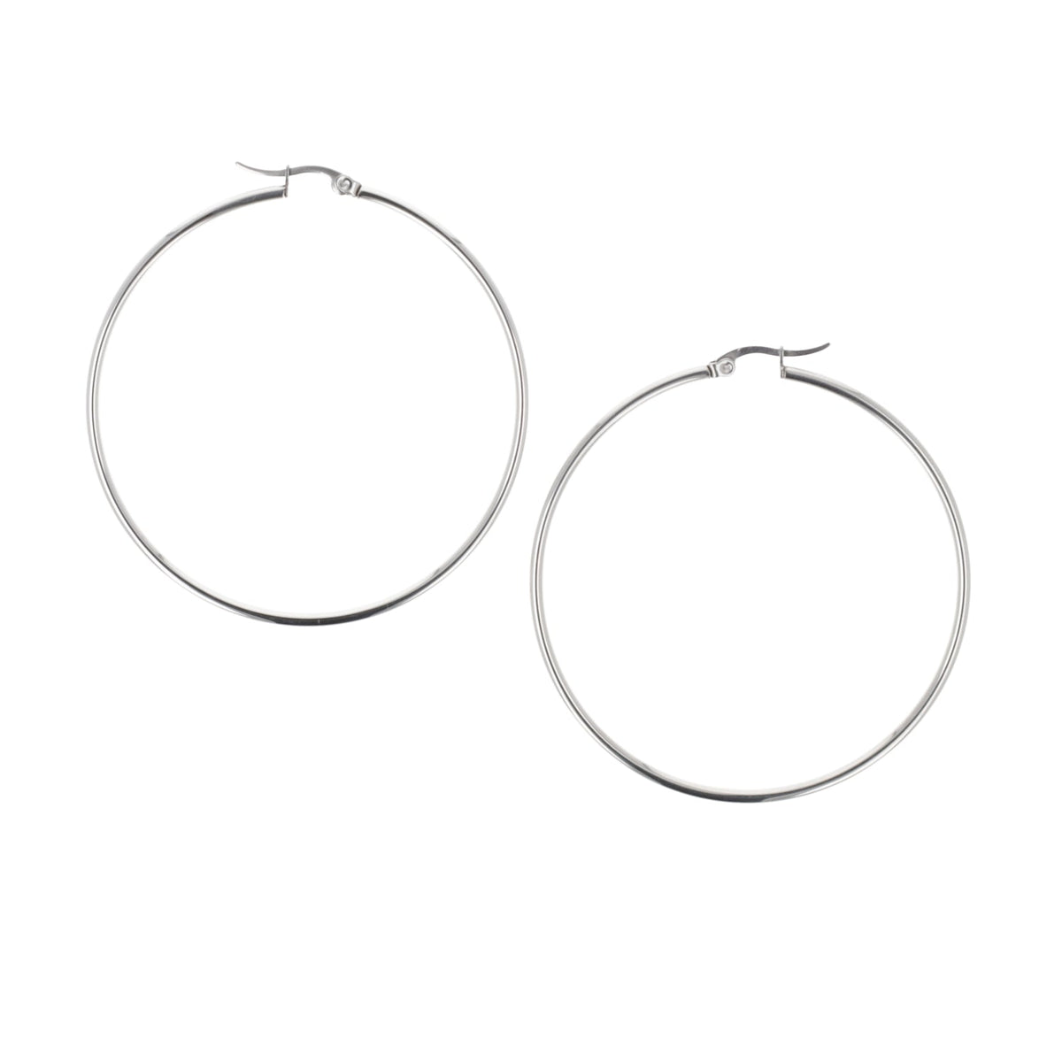 60mm Stainless Steel Hoop Earrings