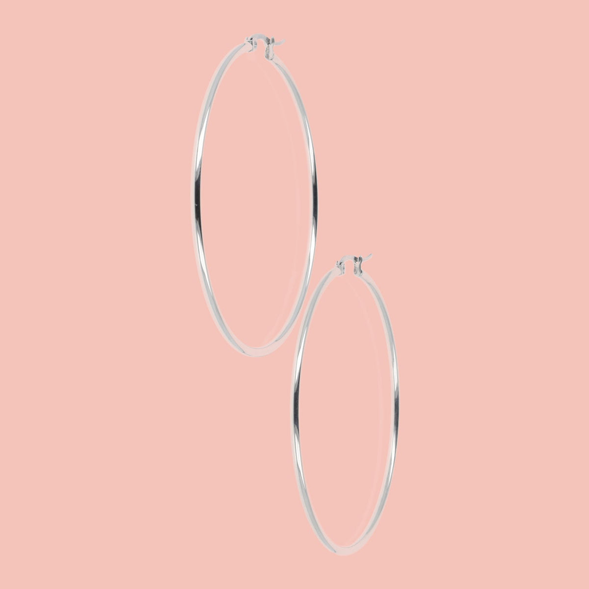 60mm Stainless Steel Hoop Earrings